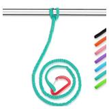 OCEANBROAD Kayak Paddle Leash with D-Ring Stretchable Bungee Strap Lanyard Rope for SUP Kayaking Boating Canoeing Fishing Pole Rod 4-7 Feet Teal 1 Pack