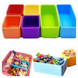 IELEK Silicone Bento Lunch Box Dividers Reusable Bento Box Containers Bundle Accessories- Non-Toxic, BPA Free, Dishwasher Safe