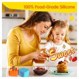 IELEK Silicone Bento Lunch Box Dividers Reusable Bento Box Containers Bundle Accessories- Non-Toxic, BPA Free, Dishwasher Safe