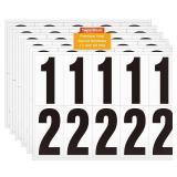 1.5 inch Self Adhesive Numbers for Mailbox, House Numbers, Reflective Mailbox Number, Trash Cans Number, for Outside, 60 PCS (BlackWhite)