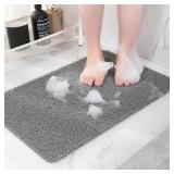 Hargiis Non Slip Bathtub Mat, Anti Slip Shower Mat, Quick Drying Bath Tub Mats, Foot Scrubber Mat, Anti Slip Mat for Tub, Floor, Bathroom, Home, Kitchen, Hotel (Grey 32\x17\in)in