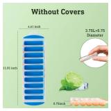 Lilyfts Home Set of 4 Silicone Ice Cube Tray without Lid, BPA-Free, Ideal for Water Bottles andSports Bottles,Stackable Design for Quick Release, Skinny Ice Cube Trays for Freezer(11.81\x4.61\inx0.75\