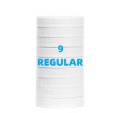 Jumterlee 9 Pack White Regular Mouth Mason Jar Lids with Silicone Rings, Plastic Mason Jar Lids,Plastic Canning Lids, Fit Ball,Kerr and More (White)