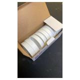 Jumterlee 9 Pack White Regular Mouth Mason Jar Lids with Silicone Rings, Plastic Mason Jar Lids,Plastic Canning Lids, Fit Ball,Kerr and More (White)