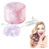 Hair Care Cap, 110V Yomagine Pink Hair Heat Treatment Cap, Deep Conditioning Heat Cap, Thermal Treatment Caps for Hair Spa, Beauty Steamer Nourishing Hat for Family Personal Care
