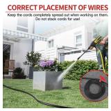 163 10A 125V 1250W 100 Ft Outdoor Extension Cord Waterproof, Weatherproof and Flame Retardant Black 3 Prong Power Cord Outside for Lawn and Garden, SJTW ETL Listed