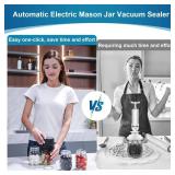 Electric-Mason-Jar-Vacuum-Sealer, Automatic Wide Mouth and Regular Mouth Mason Jar Vacuum Sealer Kit, VP06+ Vaccum Sealer for Jars with Opener and 5 Pairs of Lids