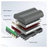 LP EN-EL3e Battery Pack, 2-Pack 2600mAhBattery for Nikon EN-EL3, El3e, El3a, Compatible with Nikon D50, D70, D70s, D80, D90, D100, D200, D300s, D700 MH-18, MH-18a, MH-19, MB-D200, MB-D10 Series and Mo