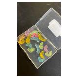 Pandahall 16Pcs Colorful Resin Luminous Ornaments Resin Mini Caterpillar Glow in The Dark Worm Miniature Figurines for Garden DIY Christmas Party Outdoor Accessories