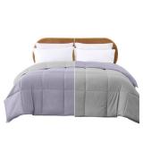 Modern Threads Down Alternative Reversible Comforter PurpleSilver Twin