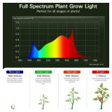 EVERYGROW Outdoor Grow Lights with Timer, Full Spectrum Greenhouse Grow Lights with Timer For Outdoor Plants, IP65 Waterproof String Grow Light Outdoor, UL Certified Daisy Chain LED Grow Light, 21.3FT