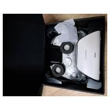 ManbaOne Interactive Screen Wireless Gaming Controller for PCSwitchSwitch 2iOSAndroid,Hall Effect Stick and Trigger,RGB Lighting,Remappable Buttons,1800mAh with Charging Dock (White)