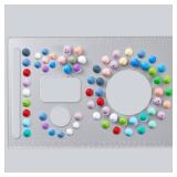 BENECREAT 13.2x8.6Inch Bead Design Board, Clear Acrylic Beading Board Silicone Bead Organizer Board for Bracelet, Jewelry Necklace DIY Making, 3mm Thick