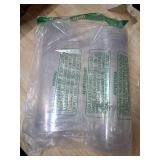 40oz Acrylic Snowglobe Tumbler, Pre Drilled Snow Globe Cup with Handle, Plastic Double Wall Snowglobe Cup for Glitter, Clear DIY Tumbler with Plug and Pre Hole, 4 Pack