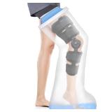 Waterproof Extra Wide Full Leg Cast Cover for Shower with Non-Slip Bottom, Extra Large Watertight Leg Cast Protector for Thigh Foot Ankle Surgery Wounds, Knee ImmobilizerBrace, Walking Boots,Reusable