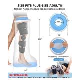 Waterproof Extra Wide Full Leg Cast Cover for Shower with Non-Slip Bottom, Extra Large Watertight Leg Cast Protector for Thigh Foot Ankle Surgery Wounds, Knee ImmobilizerBrace, Walking Boots,Reusable
