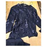 Alex Evenings Womenfts Two Piece Mother of The Bride Dress with Lace Jacket (Petite and Regular Sizes), Navy, 16P