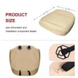 Sanwom Luxury Faux Leather Car Seat Cover Front Bottom Seat Cushion Cover, Anti-Slip and Wrap Around The Bottom, Fits 95percent of Vehicles (Beige)