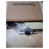 Sanwom Luxury Faux Leather Car Seat Cover Front Bottom Seat Cushion Cover, Anti-Slip and Wrap Around The Bottom, Fits 95percent of Vehicles (Beige)