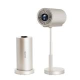 Mini Portable Projector, Smart Projector with WiFi and Bluetooth 5.3, 1080P Movie Projector for Home Bedroom, 300 ANSI Lumen Electric Focus Built-in Apps, Small Proyector for PhonePCHDMIUSBLaptop