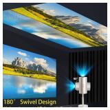 Mini Portable Projector, Smart Projector with WiFi and Bluetooth 5.3, 1080P Movie Projector for Home Bedroom, 300 ANSI Lumen Electric Focus Built-in Apps, Small Proyector for PhonePCHDMIUSBLaptop