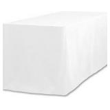4ft Polyester Table Cover, White