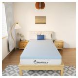 Twin Mattress Topper,1.5 Inch Twin Size Memory Foam Mattress Gel Soft Mattress Relieves Back Pain,CertiPUR-US Certified,Light Blue - Retail: $46
