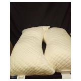 Sidney Sleep Set of 2 Queen Size Bed Pillows for Side and Back Sleepers - Adjustable Filling - Memory Foam Pillows for Neck and Shoulder Pain - Customizable Loft - Extra Foam Included (White) - Retail