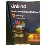 Linkind Permanent Outdoor Lights,100ft with 72 Triple-LED,AI Lighting,Smart RGBTW for Christmas Lights Outdoor,Christmas Decorations, IP67 Waterproof, Works with Alexa,Google Assistant - Retail: $110