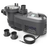 Aquastrong Variable Speed Pool Pump, 2 HP, 10566GPH, 115V, In/Above Pool Pump, Energy Efficient, High Flow, Powerful Self Primming Swimming Pool Pumps with Filter Basket - Retail: $699