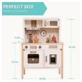 Wooden Play Kitchen for Kids with Working Sink & Faucet Toy â Montessori Sensory Pretend Playset for Toddlers 3-5 â Interactive Kids Kitchen Playset with Lights & Sounds - Retail: $149