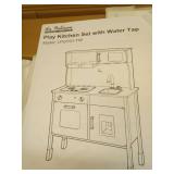 Wooden Play Kitchen for Kids with Working Sink & Faucet Toy â Montessori Sensory Pretend Playset for Toddlers 3-5 â Interactive Kids Kitchen Playset with Lights & Sounds - Retail: $149