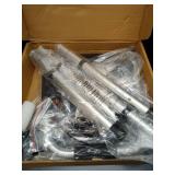 HOMLAND Folding Walkers for Seniors with Wheels, Lightweight Rolling Walker, Height Adjustable Standard Walker with Aluminum Frame, Silver - Retail: $48