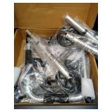 HOMLAND Folding Walkers for Seniors with Wheels, Lightweight Rolling Walker, Height Adjustable Standard Walker with Aluminum Frame, Silver - Retail: $48