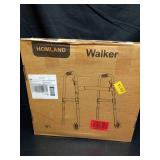 HOMLAND Folding Walkers for Seniors with Wheels, Lightweight Rolling Walker, Height Adjustable Standard Walker with Aluminum Frame, Silver - Retail: $48