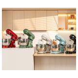 Kitchen in the box Stand Mixer - 8.5 Quart Mixing Bowl with Handle, 900 Watt Heavy Bread Dough Standing Mixers Tilt-head with Dough Hook, Whisk, Flat Beater and Splash Guard (Red) - Retail: $200