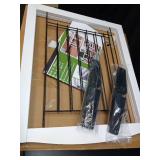 ZJSF Freestanding Foldable Dog Gate for House Extra Wide Wooden White Indoor Puppy Gate Stairs Pet Gates Doorways Pet Gate Tall Dog Fence 2 Panels - Retail: $57