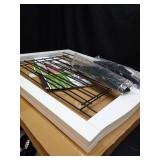 ZJSF Freestanding Foldable Dog Gate for House Extra Wide Wooden White Indoor Puppy Gate Stairs Pet Gates Doorways Pet Gate Tall Dog Fence 2 Panels - Retail: $57