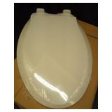 Elongated Toilet Seat with Built-in Potty Training Seat for Toddlers& Adults, Slow Close, Never Loosen, Heavy Duty, Ergonomic, Space Saving Toddler Toilet Seat(Elongated 18.5\", Oval) - Retail: $48