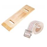 COW&COW 30\" Wooden Transfer Board and 60\" Transfer Belt Kit for Patient, Senior and Handicap Move Assist and Slide Transfers (24 inch) - Retail: $37
