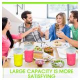 Uiifan 4 Pcs Plastic Water Pitcher with Lid,Spout and Handle Plastic Juice Pitcher Tea Beverages for Fridge Water Carafe Jug for Lemonade Milk Cold Drink Home Daily Party(Blue,1 Gallon) - Retail: $39