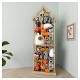 Eniffbaa Stuffed Animal Storage Stuffed Animal Zoo Wood Soft Toy Organizer Plush Toy Holder Nursery Room Organizer Zoo Cage Stuffed Animal Holder with Zoo Pattern Gift for Nursery Playroom - Retail: $