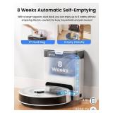 Lefant Robot Vacuum and Mop Combo, 8 Weeks Self-Emptying with Dual Dustbin Options, 6000Pa LiDAR Robotic Vacuum Cleaner with Precision Mapping, 240mins, Carpet Detection, WiFi/App/Alexa, M2S Pro - Ret