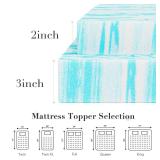 DUMOS Mattress Toppers Memory Foam Twin Size, 2 Inch Thick Bed Topper Pad Cooling Gel Infused Soft Comfy Padding Breathable for Sleeper Sofa Couch RV Camper, CertiPUR-US Certified, Blue - Retail: $16