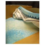 DUMOS Mattress Toppers Memory Foam Twin Size, 2 Inch Thick Bed Topper Pad Cooling Gel Infused Soft Comfy Padding Breathable for Sleeper Sofa Couch RV Camper, CertiPUR-US Certified, Blue - Retail: $16