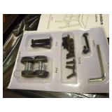 Raynesys Counter Height Bar Stools Set of 2, 24 Inch Barstools for Kitchen Counter, Kitchen Stools with Bonded Leather Saddle Seats & Heavy Duty Metal Legs, Easy Assembly, All Black - Retail: $108