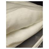 Topfinel 96 Inches Long Pinch Pleated 100% Blackout Curtains,Thermal Insulated Brich Linen Pinch Pleat Viral Drapes with Hooks Rings 2 Panel Sets,Neutral Cream Ivory 8FT Back Tab Window Curtains - Ret