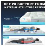 Queen Mattress Topper,Dual Layer 4 Inch Memory Foam Mattress Topper - 2 Inch Gel Memory Foam and 2 Inch Down Alternative Pillow Top Mattress Pad Cover with 8-21 Inch Deep Pocket for Sleeping - Retail: