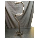 HealthSmart Quad Walking Cane, Sit To Stand Walker, Adjustable Canes for Men, Canes for Women, FSA HSA Eligible with Quad Base, Foam Handles Quad Cane, Black - Retail: $38