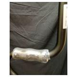 HealthSmart Quad Walking Cane, Sit To Stand Walker, Adjustable Canes for Men, Canes for Women, FSA HSA Eligible with Quad Base, Foam Handles Quad Cane, Black - Retail: $38